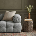 Catania Concrete Indoor/Outdoor End Table in Brown