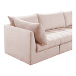 Jacob 103" Velvet Upholstered 4pc. Modular Sectional in Pink