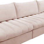 Jacob 103" Velvet Upholstered 4pc. Modular Sectional in Pink