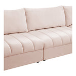 Jacob 103" Velvet Upholstered 4pc. Modular Sectional in Pink