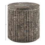 Catania Concrete Indoor/Outdoor End Table in Brown