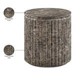 Catania Concrete Indoor/Outdoor End Table in Brown