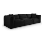 Shaggy 109" Corduroy Performance Fabric Upholstered 3 pc. Modular Sofa in Black