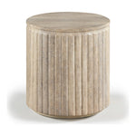 Catania Concrete Indoor/Outdoor End Table in Travertine