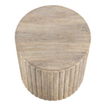 Catania Concrete Indoor/Outdoor End Table in Travertine
