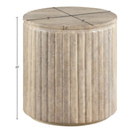 Catania Concrete Indoor/Outdoor End Table in Travertine