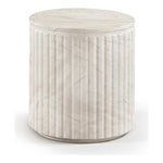 Catania Concrete Indoor/Outdoor End Table in White
