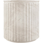 Catania Concrete Indoor/Outdoor End Table in White