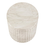 Catania Concrete Indoor/Outdoor End Table in White
