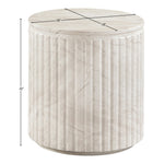 Catania Concrete Indoor/Outdoor End Table in White