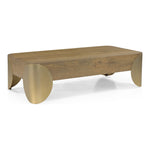 Cazari Oak Wood And Iron Coffee Table in Brown
