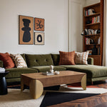 Cazari Oak Wood And Iron Coffee Table in Brown