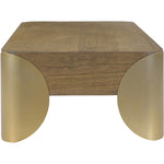 Cazari Oak Wood And Iron Coffee Table in Brown