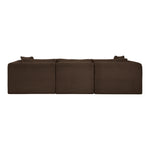 Shaggy 109" Corduroy Performance Fabric Upholstered 3 pc. Modular Sofa in Brown