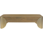 Cazari Oak Wood And Iron Coffee Table in Brown