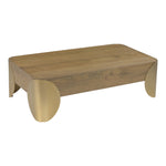 Cazari Oak Wood And Iron Coffee Table in Brown