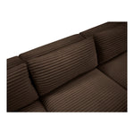 Shaggy 109" Corduroy Performance Fabric Upholstered 3 pc. Modular Sofa in Brown