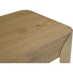 Cazari Oak Wood And Iron Coffee Table in Brown