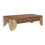 Cazari Oak Wood And Iron Coffee Table in Brown