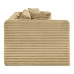 Shaggy 109" Corduroy Performance Fabric Upholstered 3 pc. Modular Sofa in Camel