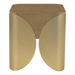 Cazari Oak Wood And Iron End Table in Brown