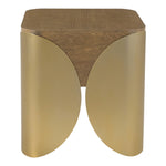 Cazari Oak Wood And Iron End Table in Brown