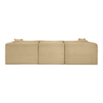 Shaggy 109" Corduroy Performance Fabric Upholstered 3 pc. Modular Sofa in Camel