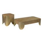 Cazari Oak Wood And Iron End Table in Brown