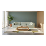 Shaggy 109" Corduroy Performance Fabric Upholstered 3 pc. Modular Sofa in Mint