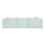 Shaggy 109" Corduroy Performance Fabric Upholstered 3 pc. Modular Sofa in Mint
