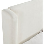 Chandra Linen Textured Fabric Upholstered Queen Bed in Cream