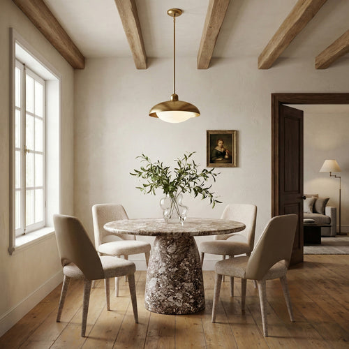 Cici Fabric Upholstered Dining Chair in Beige
