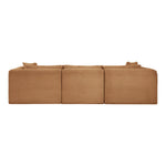 Shaggy 109" Corduroy Performance Fabric Upholstered 3 pc. Modular Sofa in Saddle
