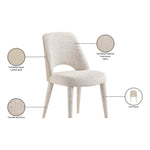 Cici Fabric Upholstered Dining Chair in Beige