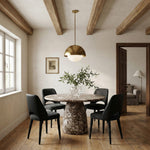 Cici Fabric Upholstered Dining Chair in Black