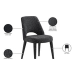 Cici Fabric Upholstered Dining Chair in Black
