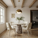 Cici Fabric Upholstered Dining Chair in Cream