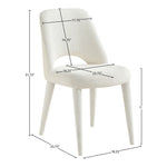 Cici Fabric Upholstered Dining Chair in Cream