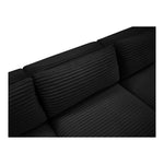Shaggy 140" Corduroy Performance Fabric Upholstered 4 pc. Modular Sofa in Black