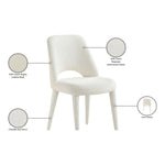 Cici Fabric Upholstered Dining Chair in Cream