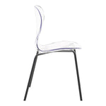 Clarion Lucite Seat And Metal Base Dining Chair in Black