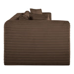 Shaggy 140" Corduroy Performance Fabric Upholstered 4 pc. Modular Sofa in Brown