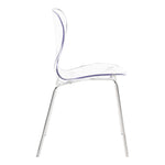 Clarion Lucite Seat And Metal Base Dining Chair in Chrome