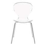 Clarion Lucite Seat And Metal Base Dining Chair in Chrome