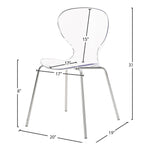 Clarion Lucite Seat And Metal Base Dining Chair in Chrome
