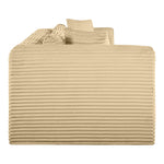 Shaggy 140" Corduroy Performance Fabric Upholstered 4 pc. Modular Sofa in Camel