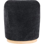 Clarita Chenille Fabric Upholstered Swivel Accent Chair in Black