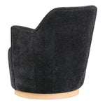 Clarita Chenille Fabric Upholstered Swivel Accent Chair in Black