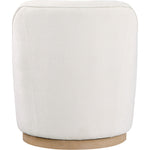 Clarita Chenille Fabric Upholstered Swivel Accent Chair in Cream