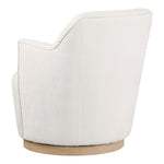 Clarita Chenille Fabric Upholstered Swivel Accent Chair in Cream
